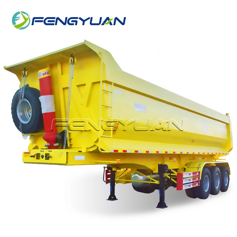 3 Axle Constructional material transport rear Dumping Tipping semi trailer