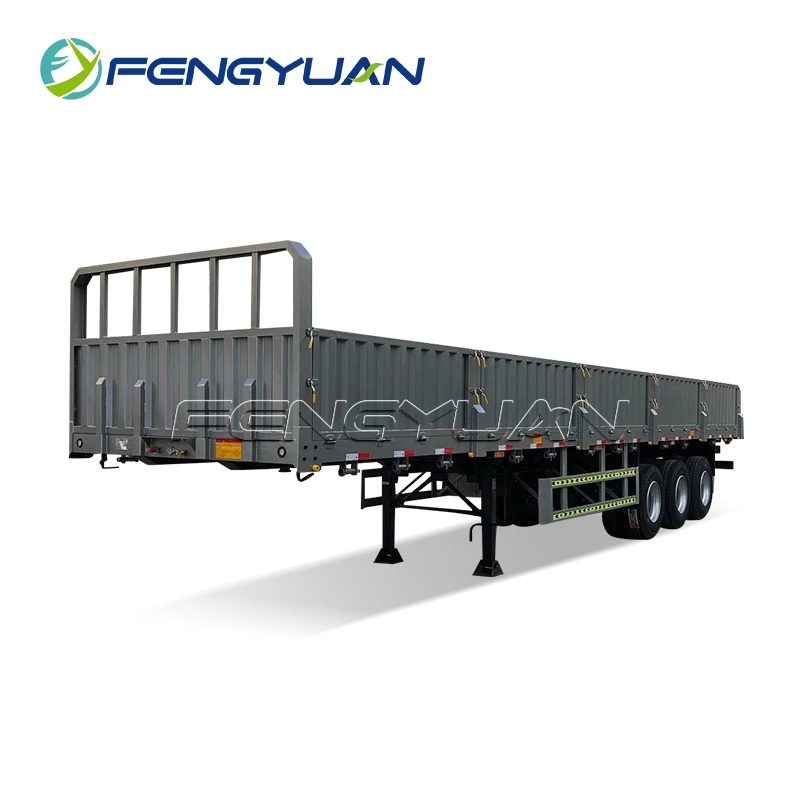 Tri-Axle Drop Side Wall Semi Trailer Truck Chassis For Sale