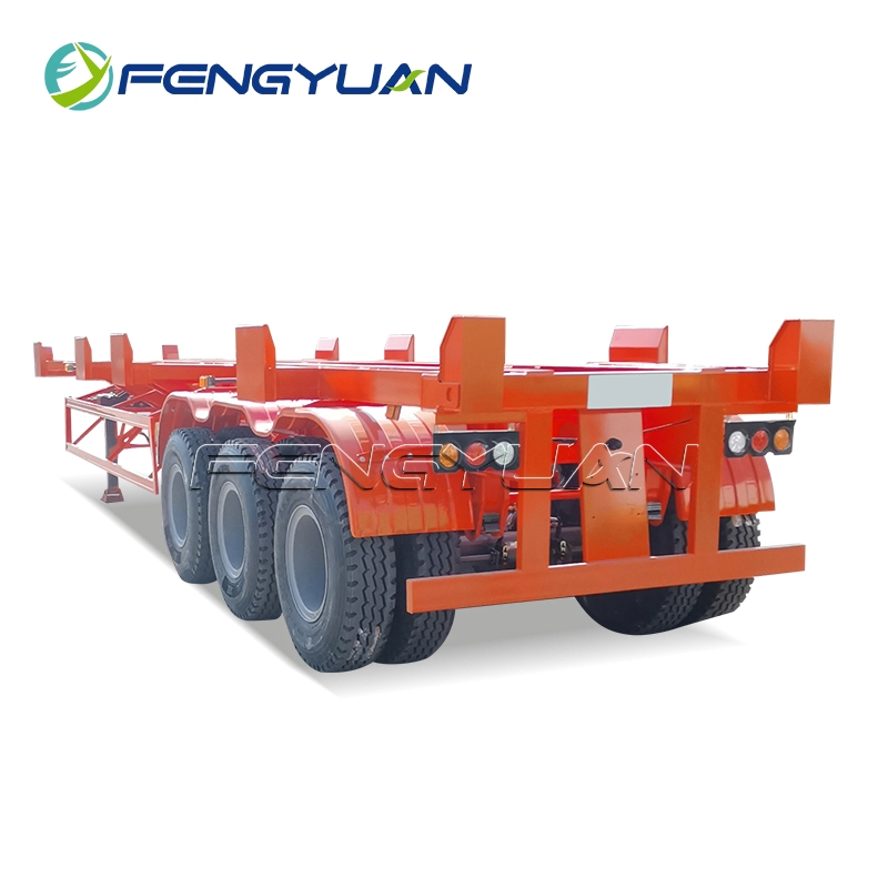 40ft 3 Axles Skeleton Semi Trailers For Heavy Duty Container Transit