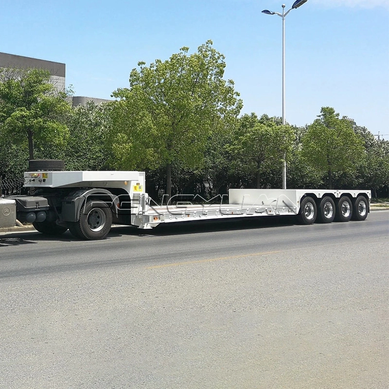 4 Axles 100Tons Lowbed Semi Trailer For Africa Market