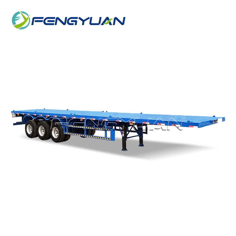 3 Axles flatbed Truck Semi Trailer for Transporting Company
