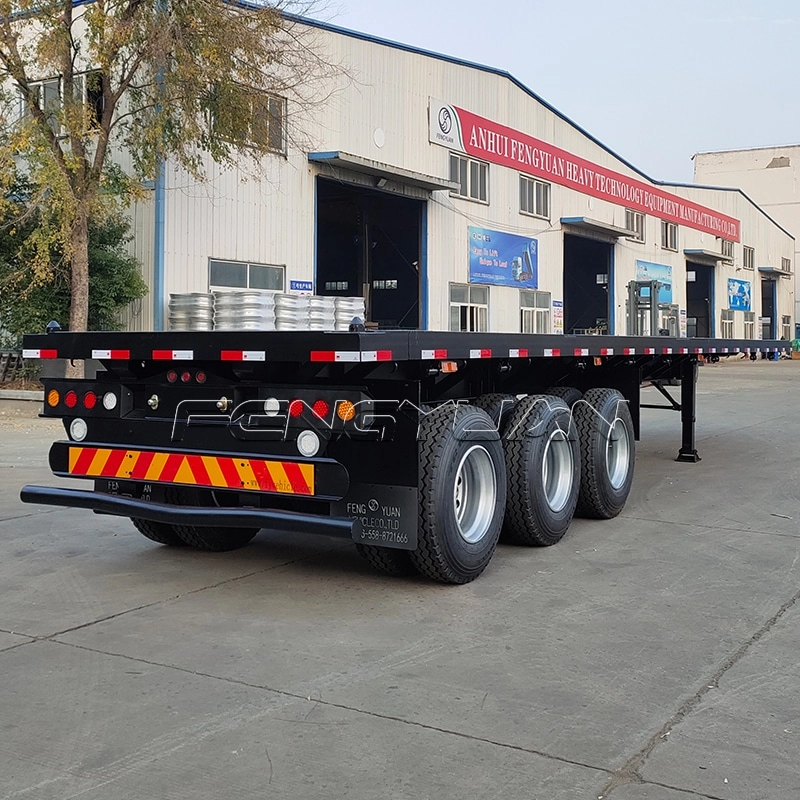 3 Axle 40 ton Flatbed Semi Trailer 40ft Truck Container shipping semi Trailers