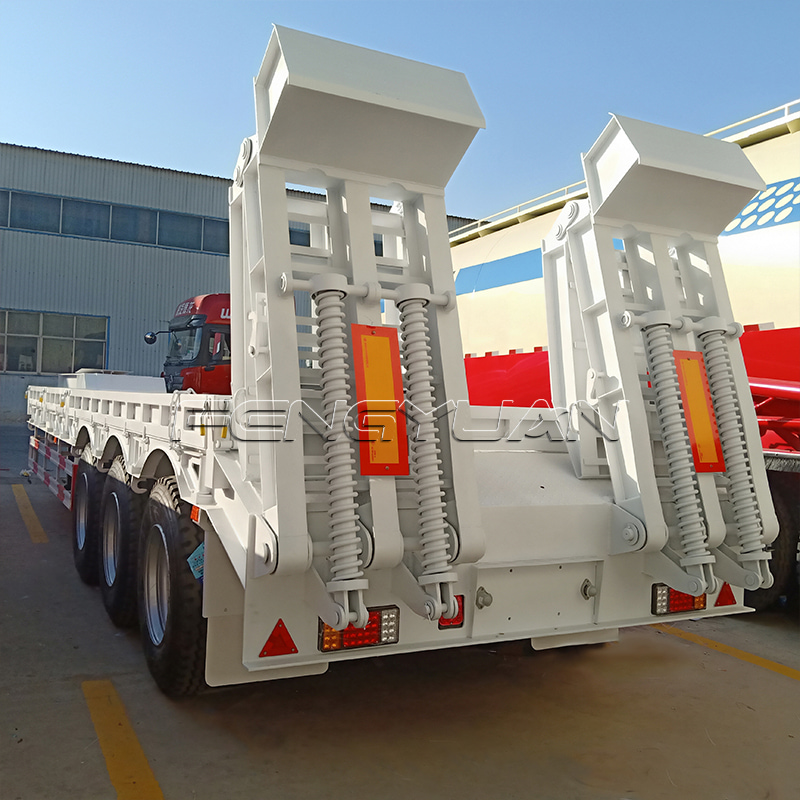 High Quality 3 Axles Lowbed Semi Trailer