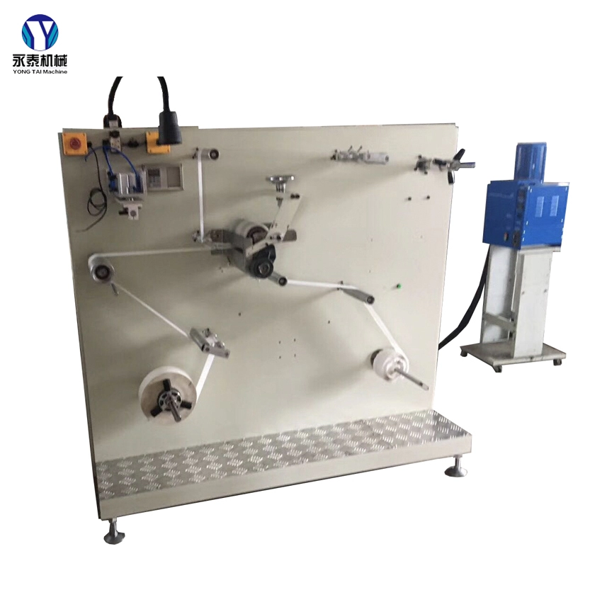 Automatic back adhesive hook and loop tape PUR glue applying machine