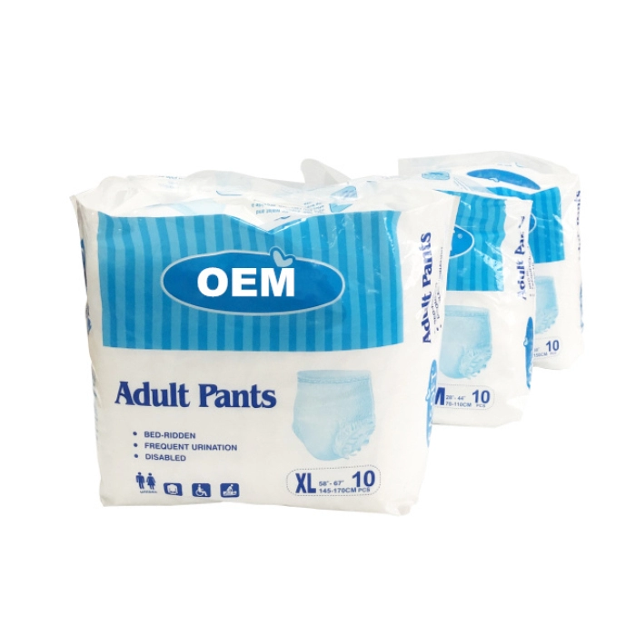 Customer logo unisex adult pants diaper