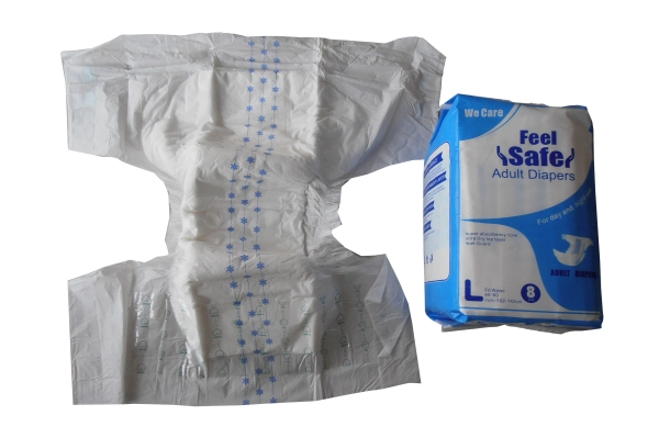 Soft Non Woven Surface Adult Diapers with Polybag Package