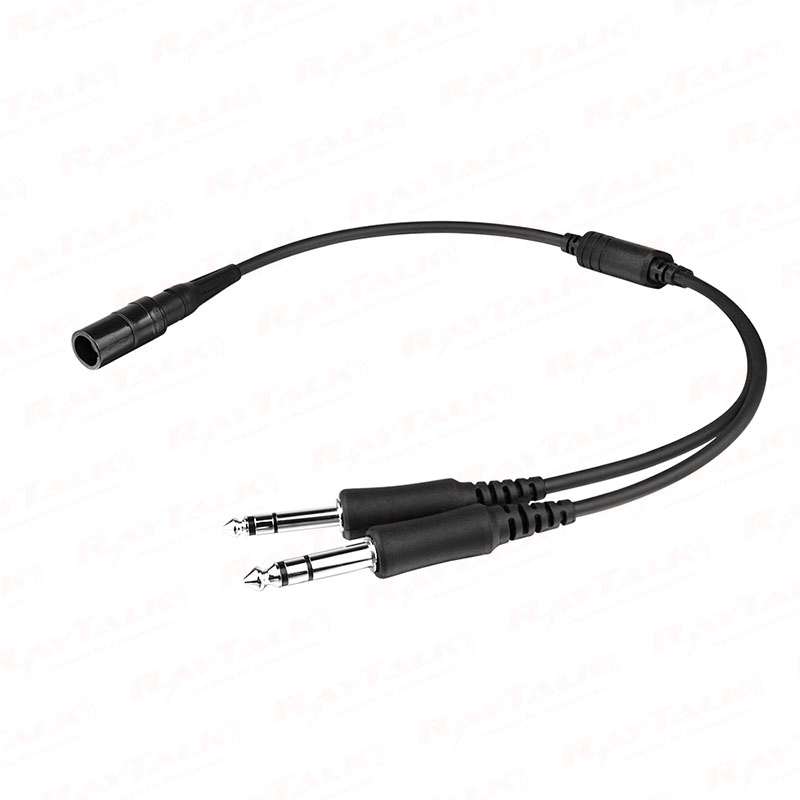 CB-06 Bo se A20 6 pin LOME headset to GA dual plug Cable Adapter