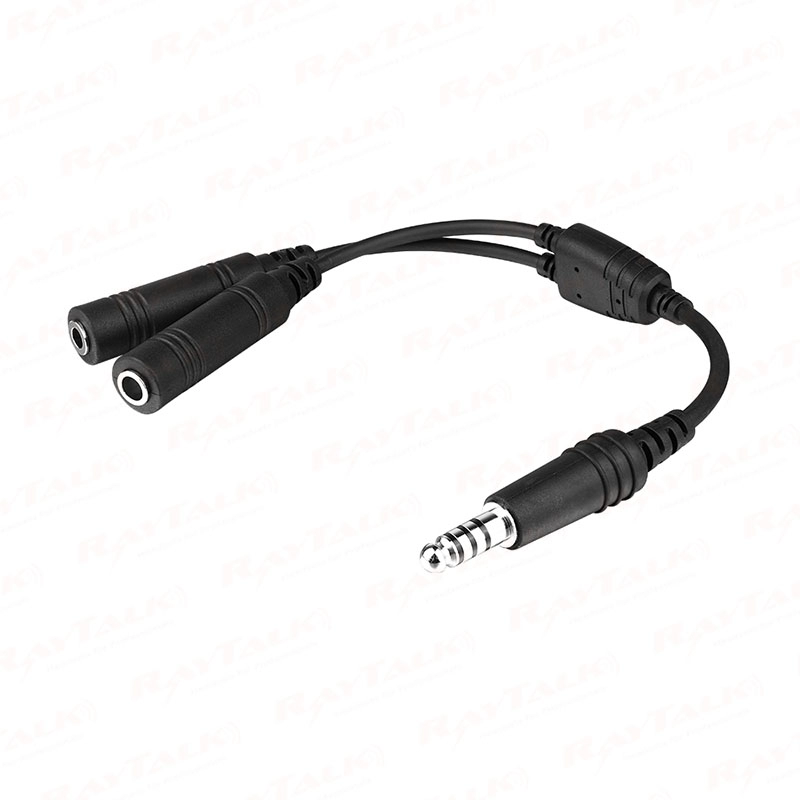 CB-01 Aviation Headset Adapter Cable GA headset to Helicopter