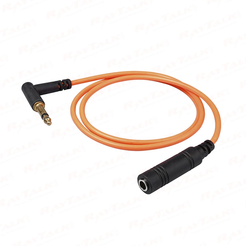 CB-24 Airport Ground Support Headset Extension Cord with Right Angle Plug