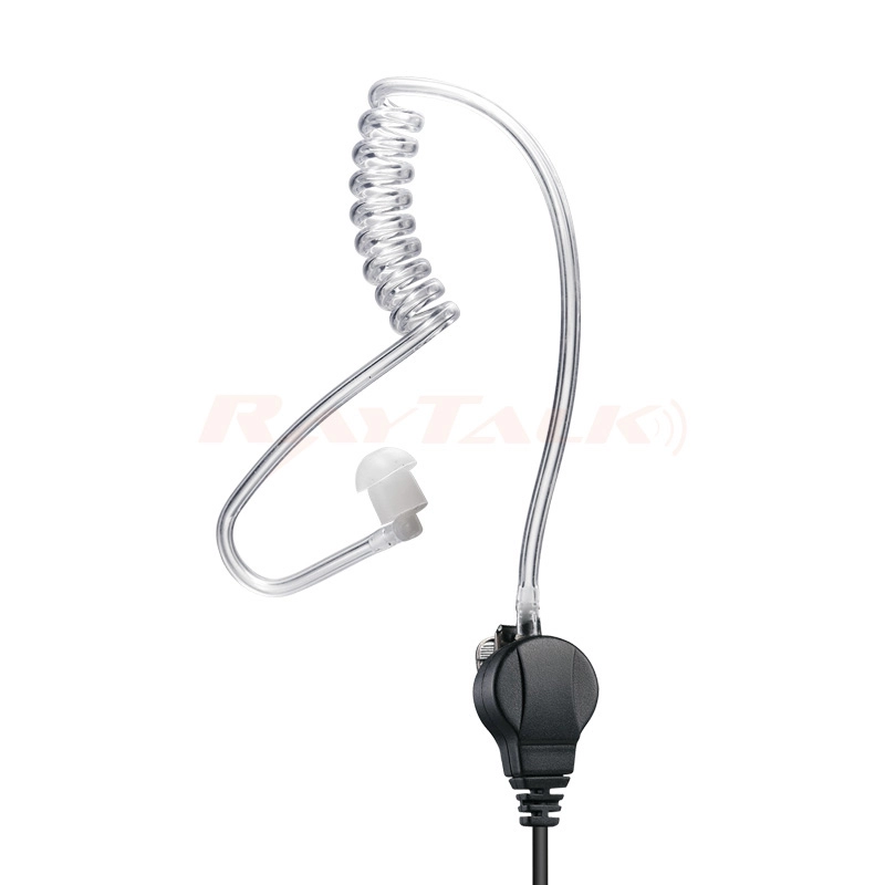 E-40C Clear tube Listen only earpiece with metal clip used for Speaker Microphones