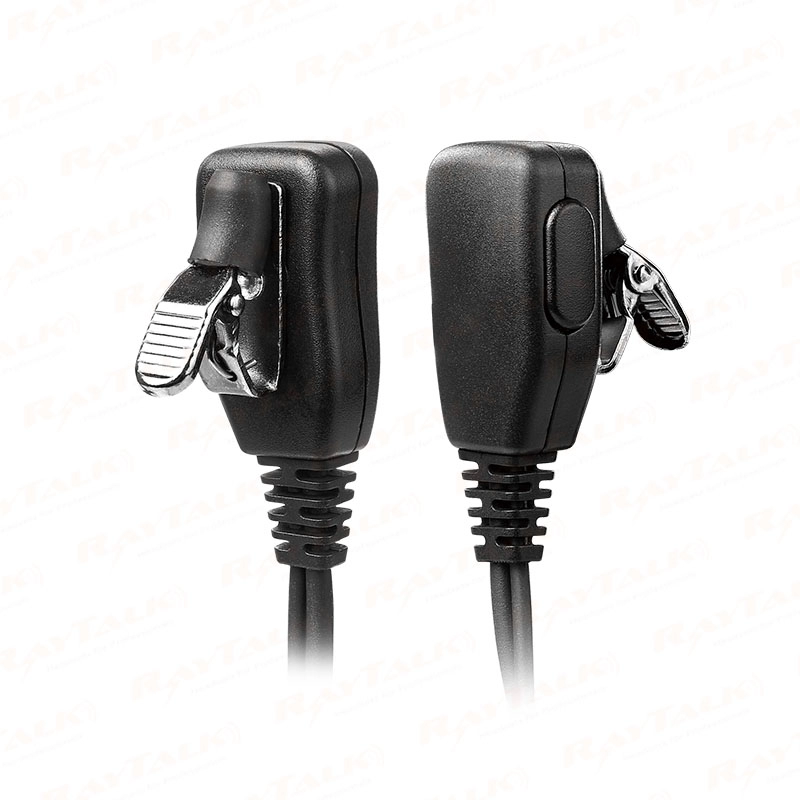 EM-3022 G shape earhook earpiece with small lapel PTT and Microphone for walkie talkie radios