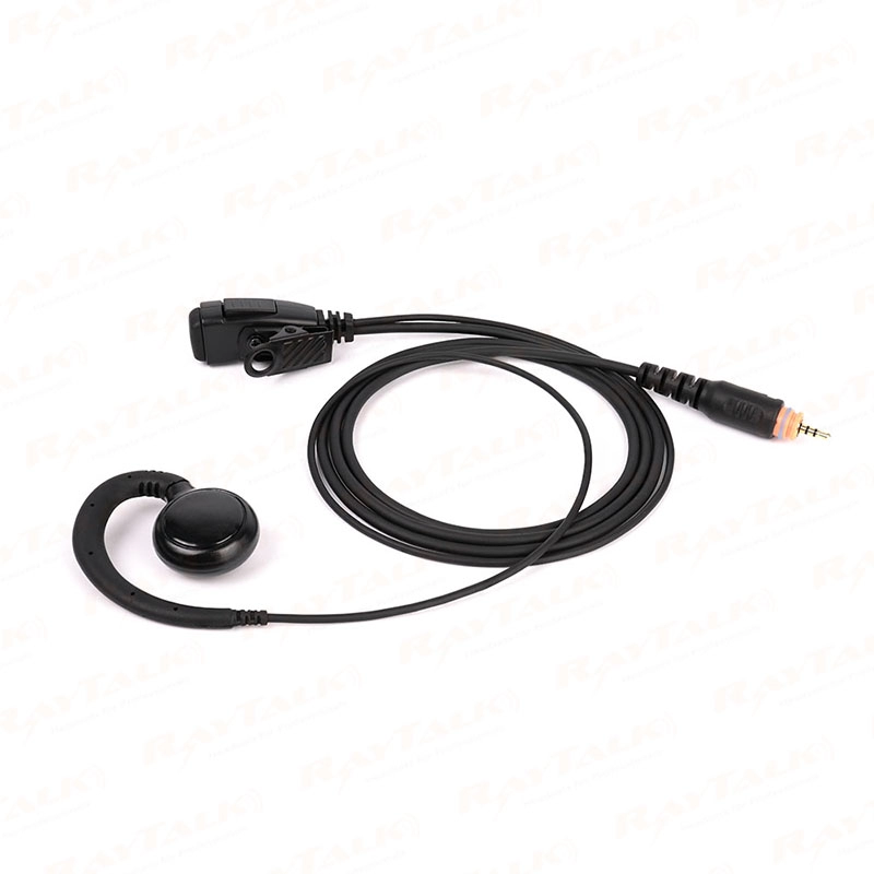 EM-3327 C-Shape ear hook earpiece security headset with PTT for radio