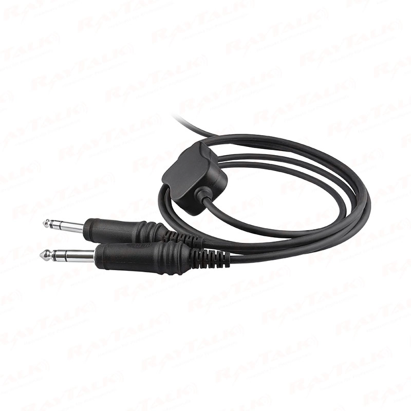 CB-14 GA dual plugs Replacement Headset Cable with Control module(optional)