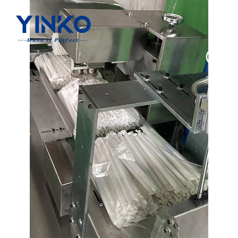 High efficiency plastic multiple straw packing machine