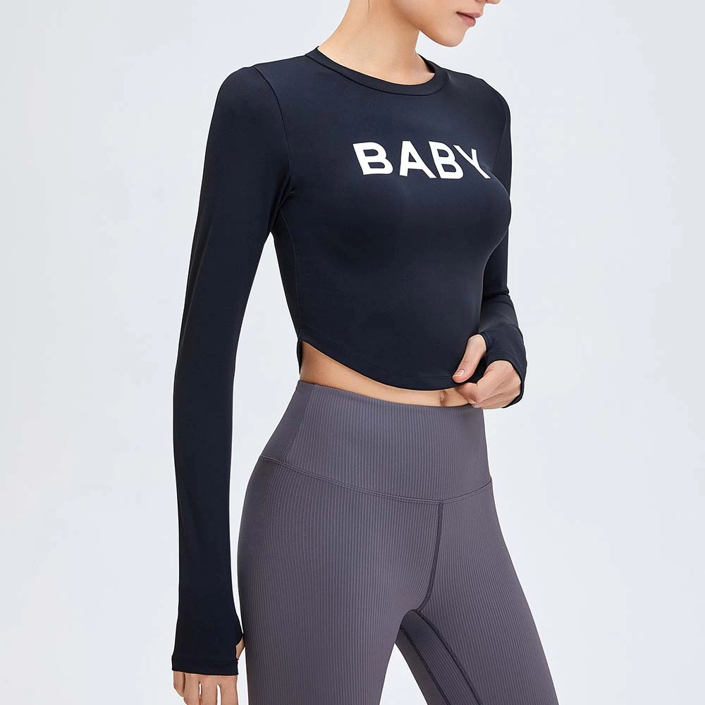 Fitted Long Sleeve Sports Yoga Top