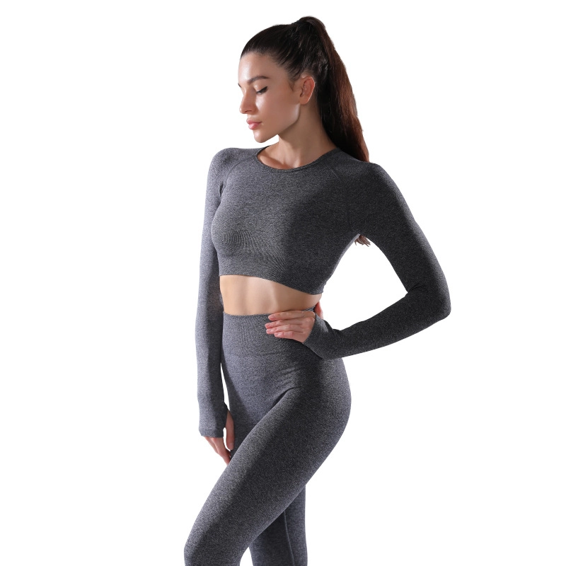 Wholesale Seamless fitness sports custom color Fitness Yoga Wear 5Pcs Seamless Workout Women Gym Sets