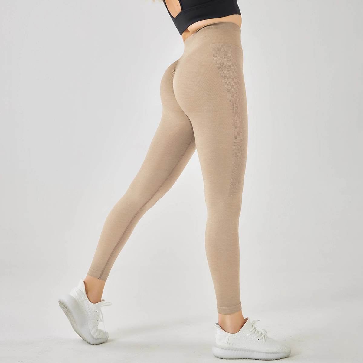 New Custom Wholesale 5 Color Ladies Seamless Yoga Shorts High Waist Sports Shorts