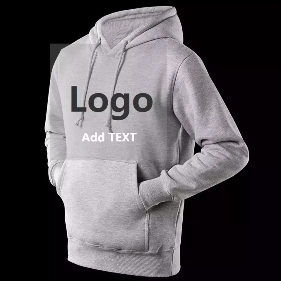 Custom logo design your logo cotton polyester sports blank hoodies with no labels
