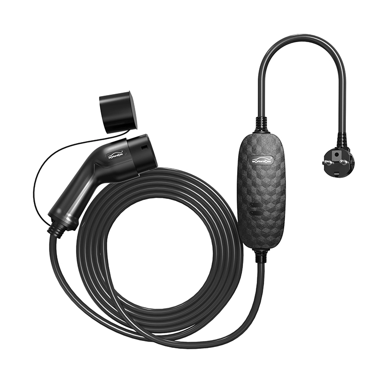 type 2 electric car charger with EV plug