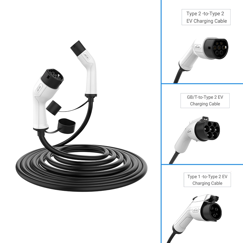Type2 to Type1 EV Charging Cable 5m 10m with Carry Bag