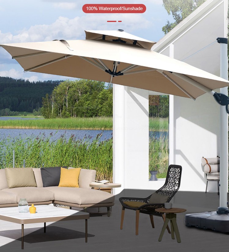 Large Adjustable Outdoor Sunshade Patio Umbrella