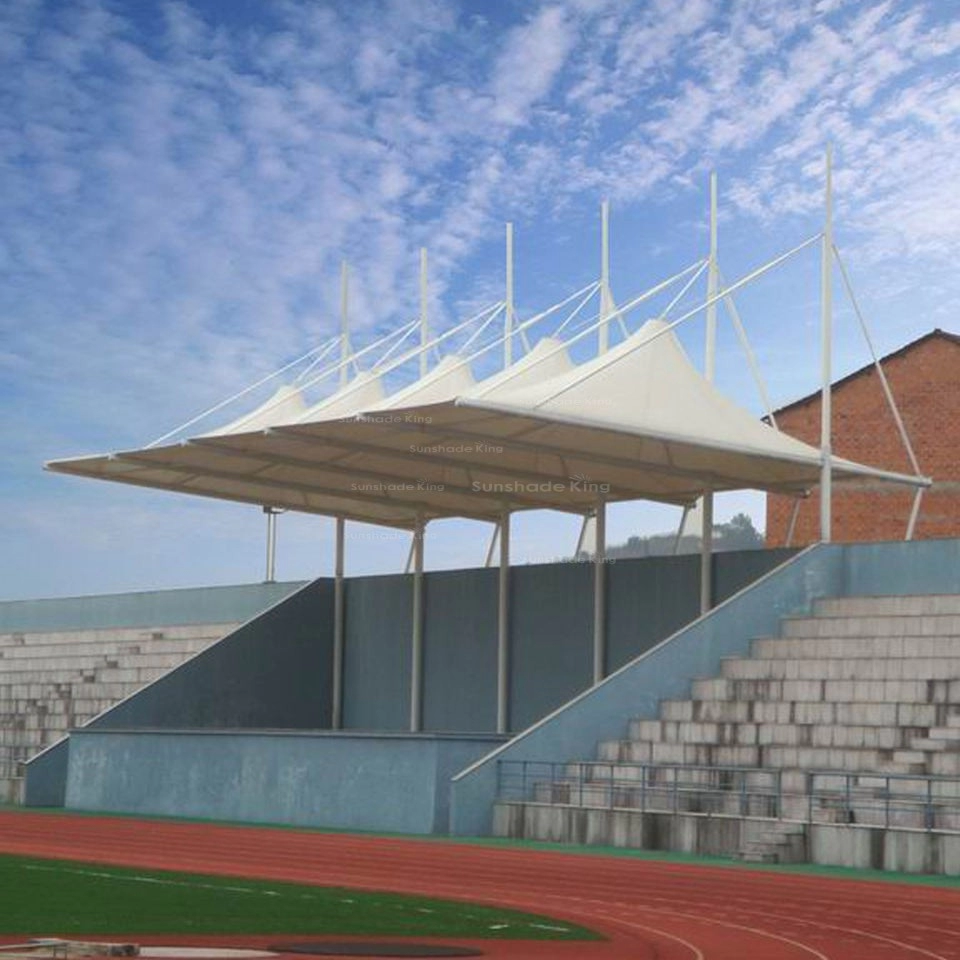 Large waterproof stadium membrane structure