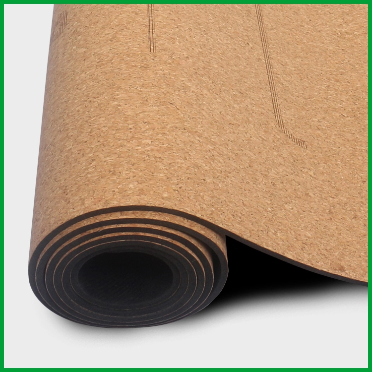 Eco-friendly rubber/fitness/custom cork yoga mat/cork exercise mats