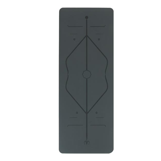 Natural Rubber pu Yoga Mat with Wet-Grip Surface Symmetry Lines PU Yoga Mat
