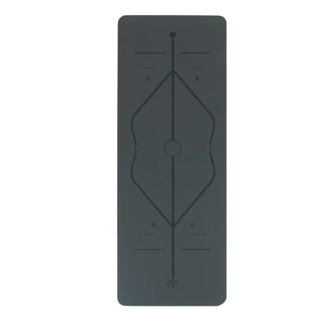 Natural Rubber pu Yoga Mat with Wet-Grip Surface Symmetry Lines PU Yoga Mat