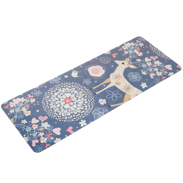 New style natural rubber sublimation suede fiber yoga mat