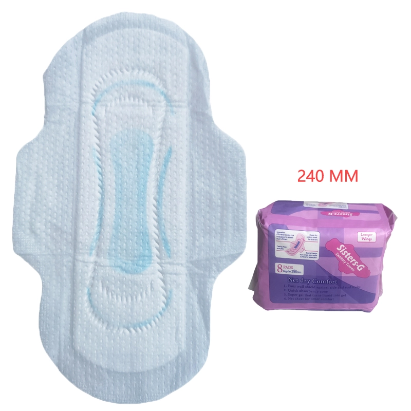 Day Use Ultra Thin Winged Sanitary Napkins 240mm Cotton Sanitary Towels Disposable Hygiene Products