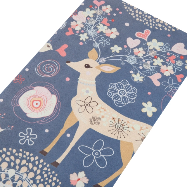Top Selling High Quality Printed Eco Suede Yoga Mat