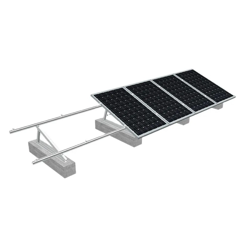 Fixted Tilt Triangle Flat Roof Solar Mounting System