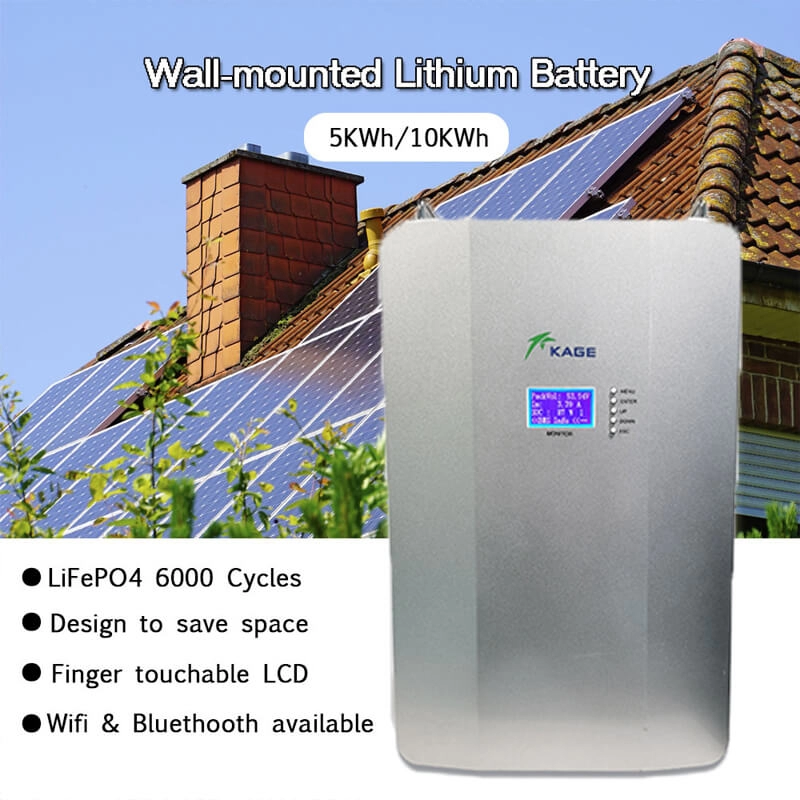 Solar System Wall 51.2V 100ah for ESS LiFePo4 Battery Pack with Built-in BMS