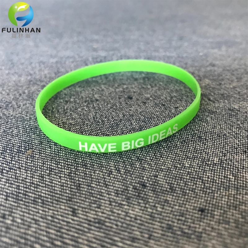 DIY custom silicone wristbands with color inks printed