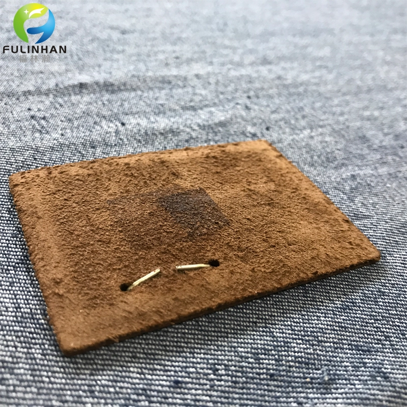 custom clothing jeans leather patches with metal