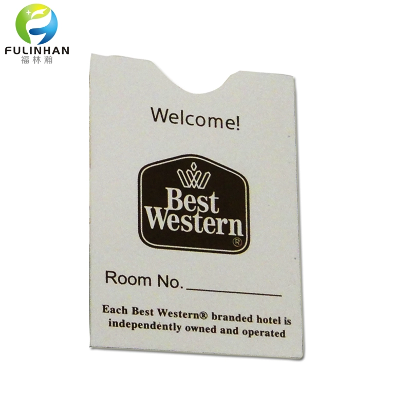Printed key card holders for hotel