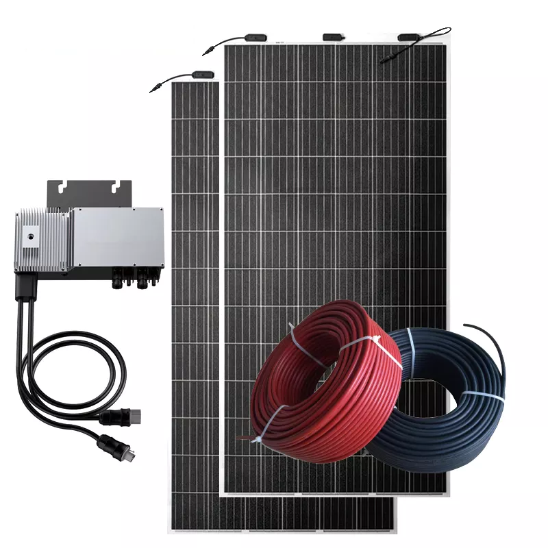 FOTOVO Solar Panel Balcony Power Plant 600W Micro Inverter Balcony Rail Flexible Monocrystalline Silicon Solar Module