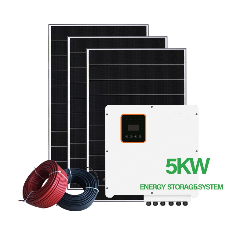 FOTOVO NEW DESIGN 5KW Solar energy storage system Complete Set 5KW Solar Panels Kit 5KW SINGLE PHASE INVERTER