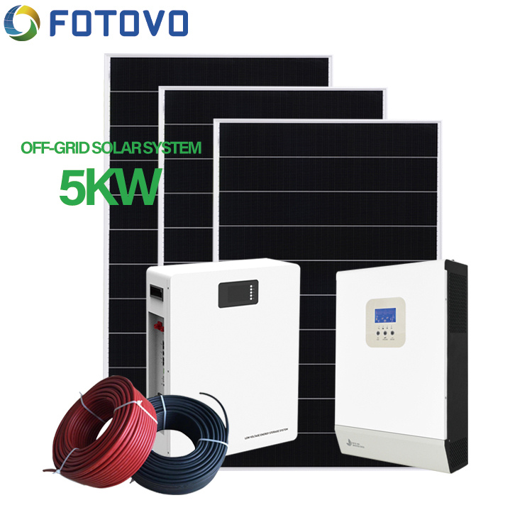 Complete 1kw 2kw 5kw off grid solar power system kit solar panel system for home system