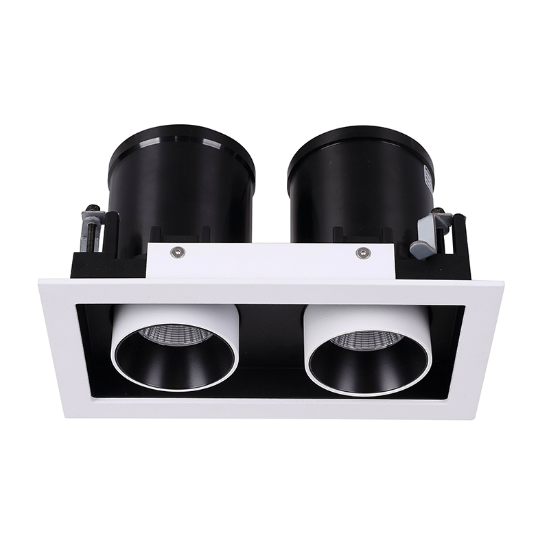 Double Head Retractable Downlights Recessed Adjustable Led Lights For Luxury Store Lighting