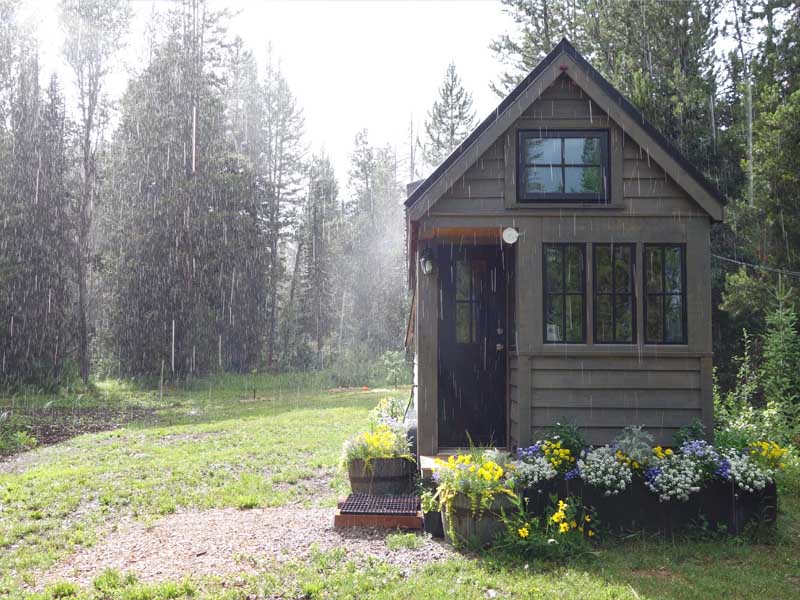 wooden tiny cottage