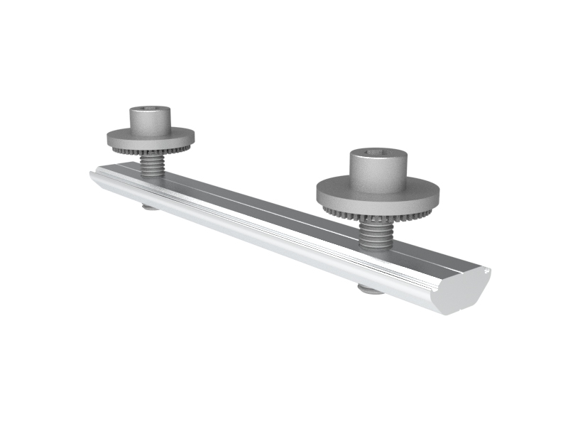Rail connectors for Y-rail solar mounting structure systems
