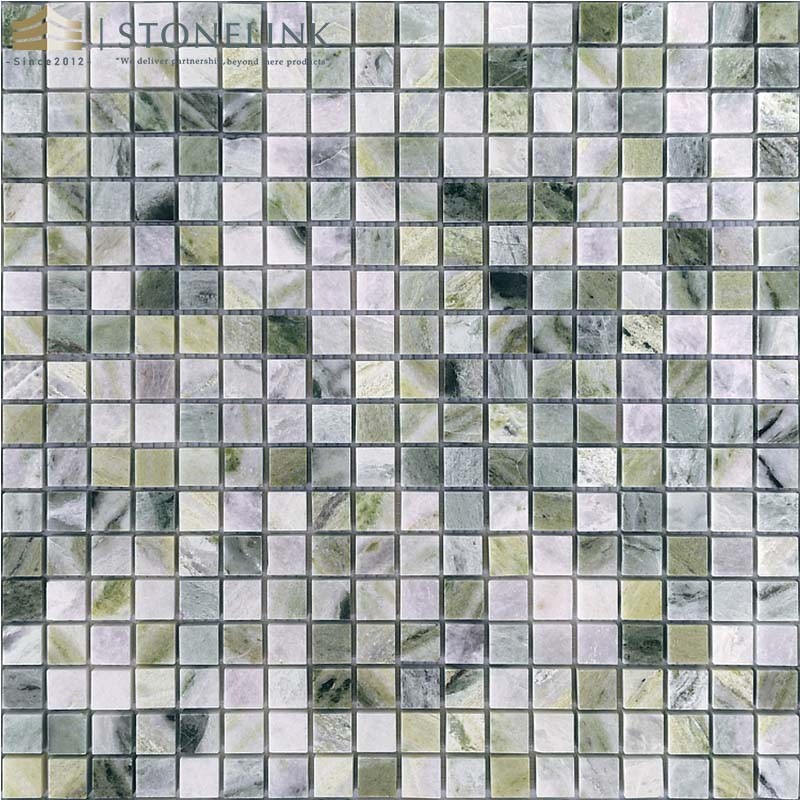 Raggio Verde customized square marble mosaic