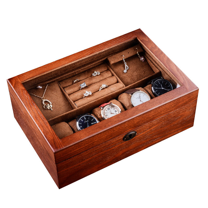 5 slots wooden watch box for men
