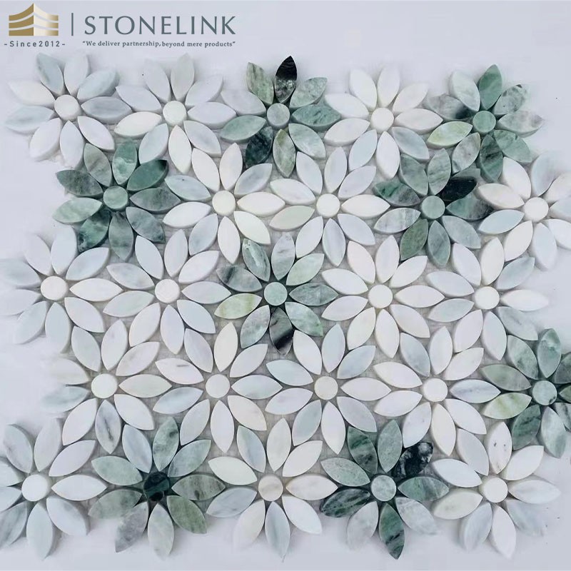 Raggio Verde special desigh flower marble mosaic