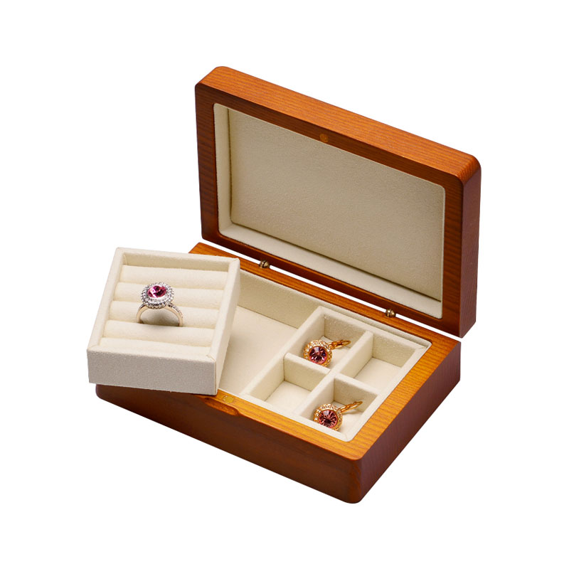 handmade small wood organizer jewelry box