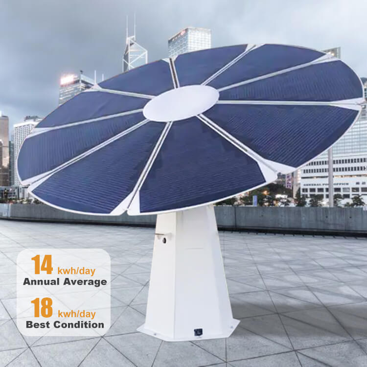 2.65KW Solar flower energy storage Triple Axis Solar Power Generation System