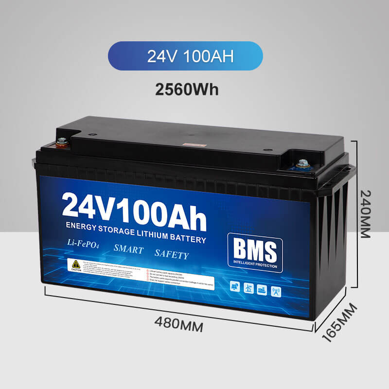 24V 100Ah Lithium Battery LiFeP04 pack Off Grid home energy storage