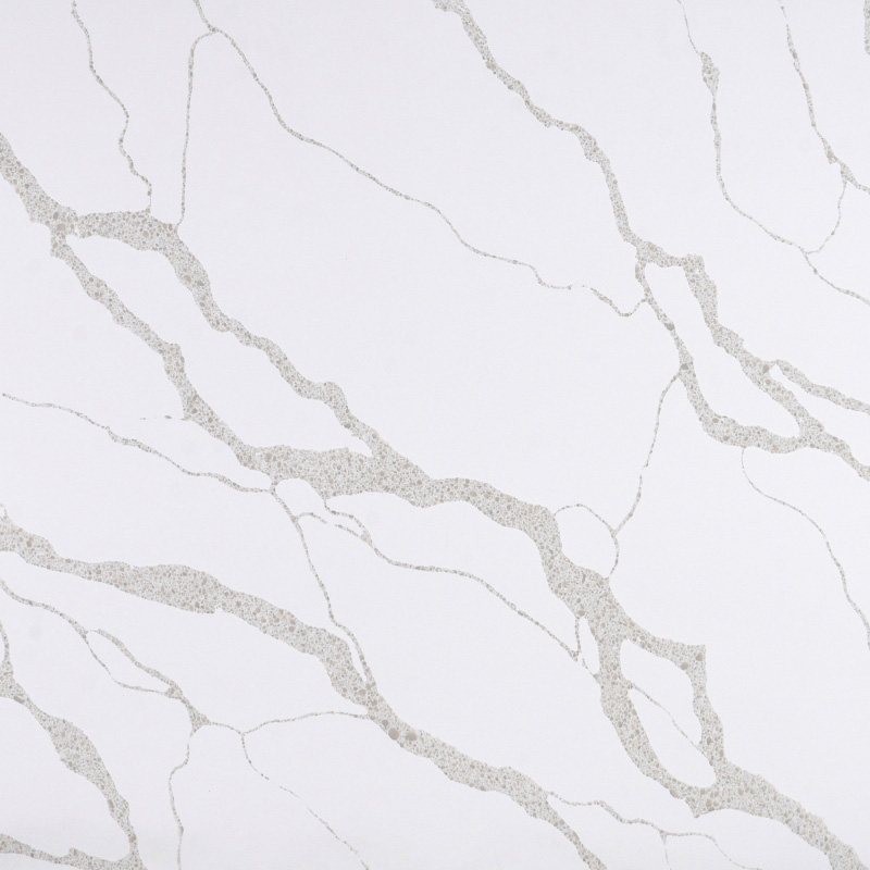 Textured durable Lustrous white engineered quartz